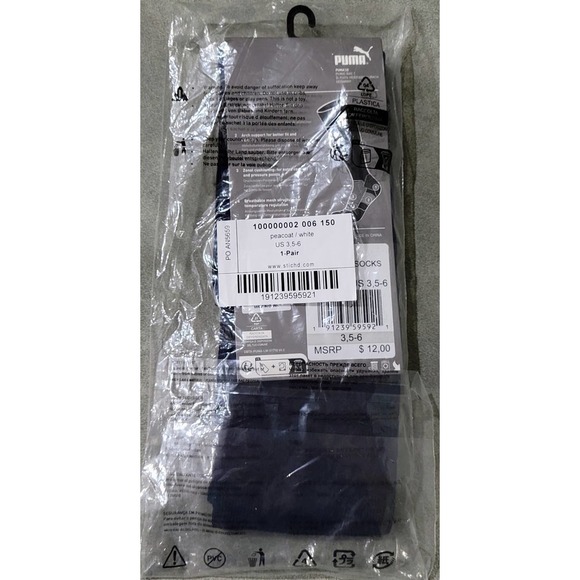 Puma Team Liga Blue Knee High Socks Size 2 US 3.5-6 - Picture 6 of 6